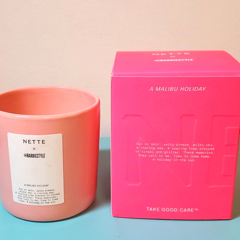 Empty NETTE x @Barbiestyle: A Malibu Holiday Candle Jar